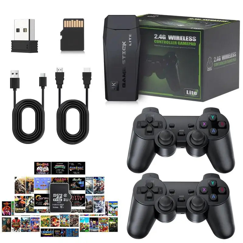 Wireless Retro Game Console M8 4K HDMI Video Game Stick 20000+ Games Plug and Play Nostalgic Game Box Portable for Home Outdoor